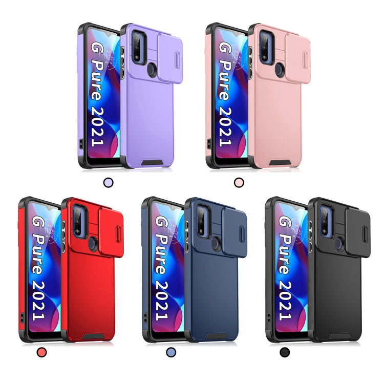 For Motorola Moto G Power 2022 Sliding Camshield TPU + PC Phone Case