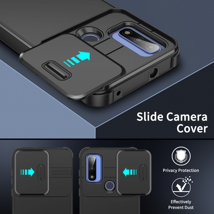 For Motorola Moto G Power 2022 Sliding Camshield TPU + PC Phone Case