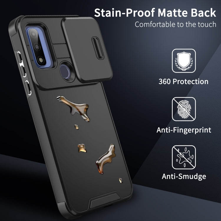 For Motorola Moto G Power 2022 Sliding Camshield TPU + PC Phone Case