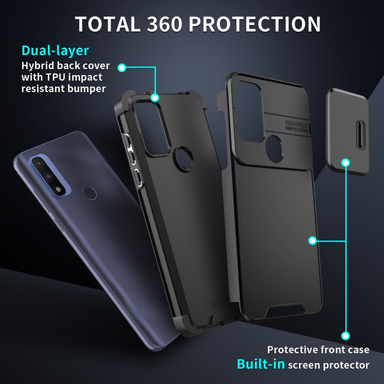 For Motorola Moto G Power 2022 Sliding Camshield TPU + PC Phone Case