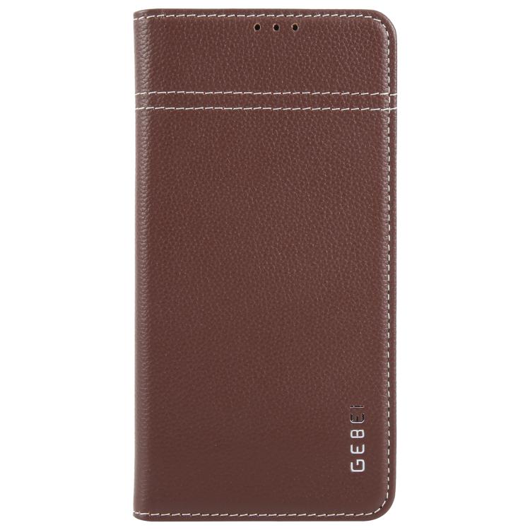 For Galaxy S25 Ultra 5G GEBEI Top-grain Horizontal Flip Leather Phone Case