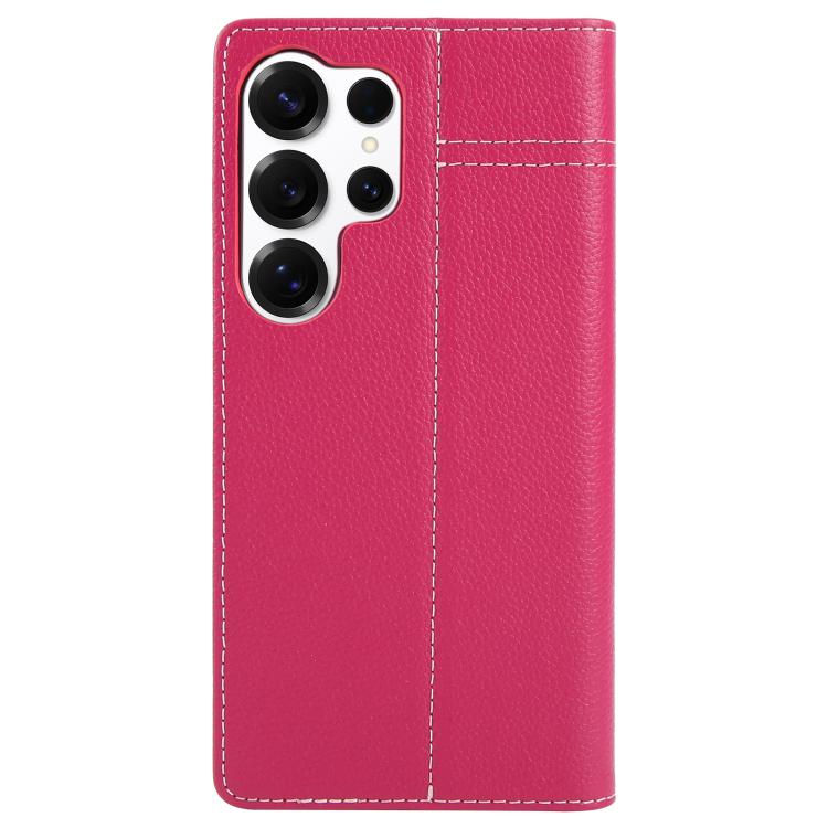 For Galaxy S25 Ultra 5G GEBEI Top-grain Horizontal Flip Leather Phone Case