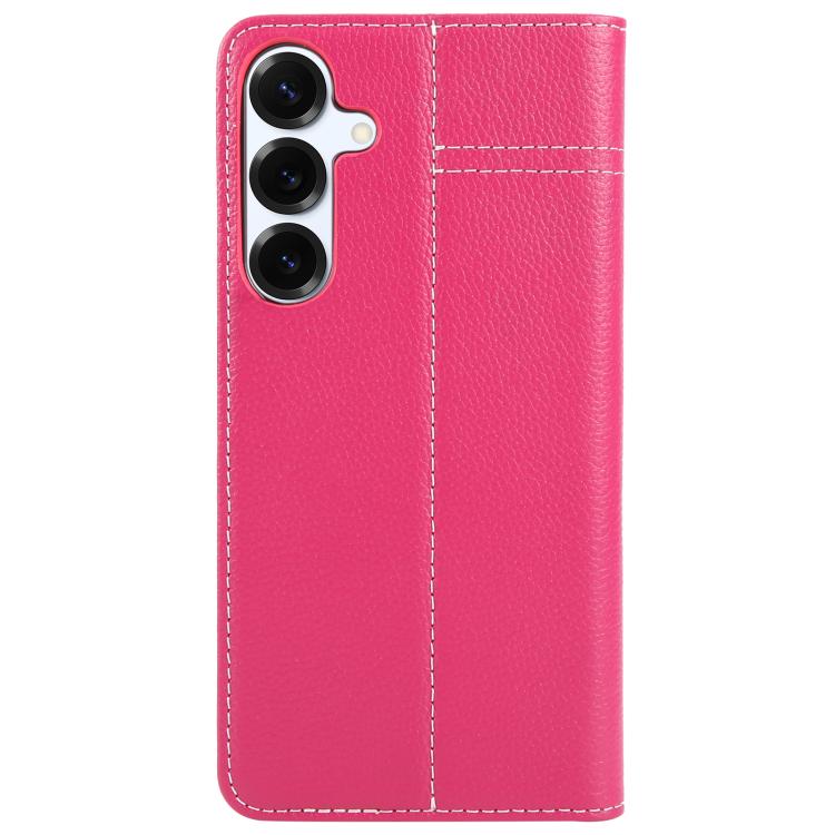 For Galaxy S25 5G GEBEI Top-grain Horizontal Flip Leather Phone Case