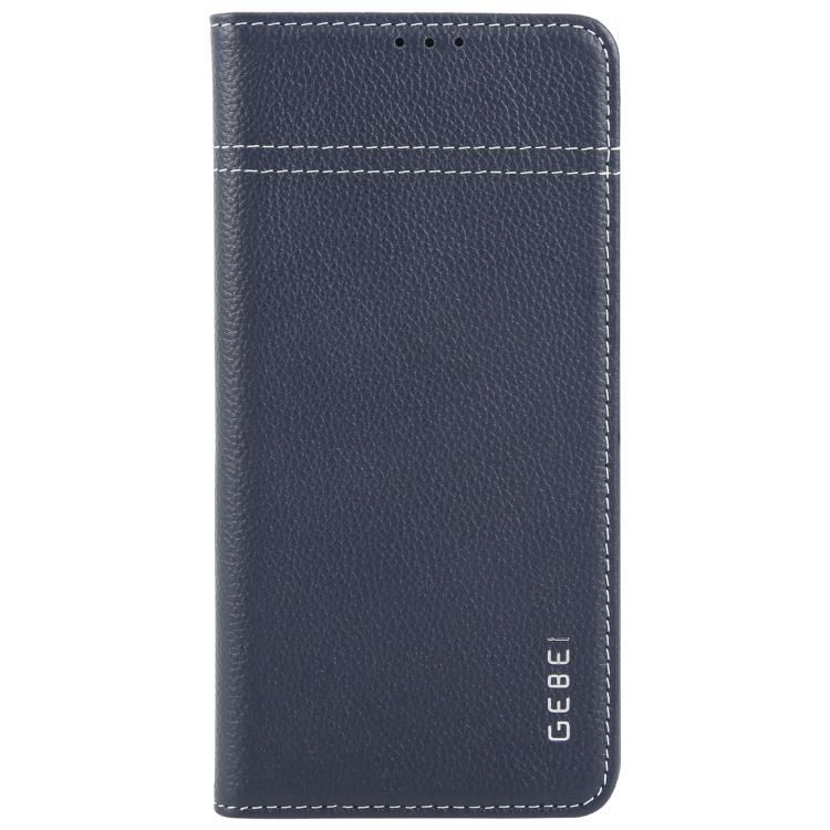 For Galaxy S25 5G GEBEI Top-grain Horizontal Flip Leather Phone Case