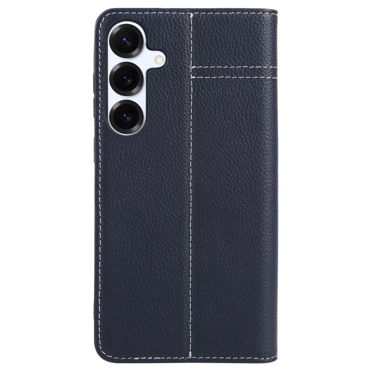 For Galaxy S25 5G GEBEI Top-grain Horizontal Flip Leather Phone Case