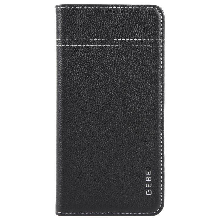 For Galaxy S25 5G GEBEI Top-grain Horizontal Flip Leather Phone Case