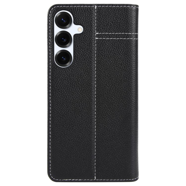 For Galaxy S25 5G GEBEI Top-grain Horizontal Flip Leather Phone Case