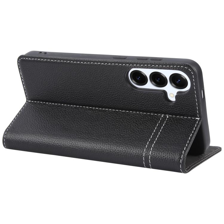 For Galaxy S25 5G GEBEI Top-grain Horizontal Flip Leather Phone Case