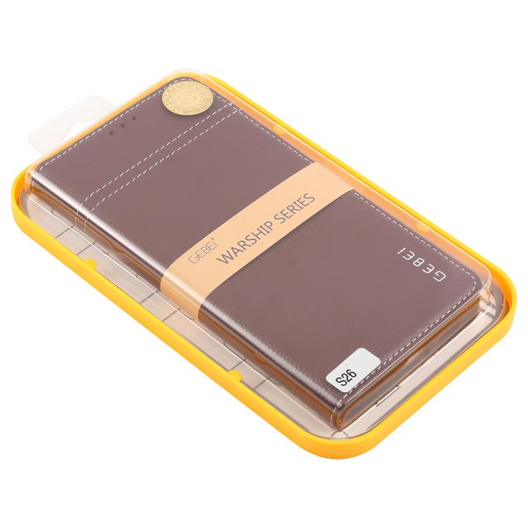 For Galaxy S26 5G GEBEI Top-grain Horizontal Flip Leather Phone Case