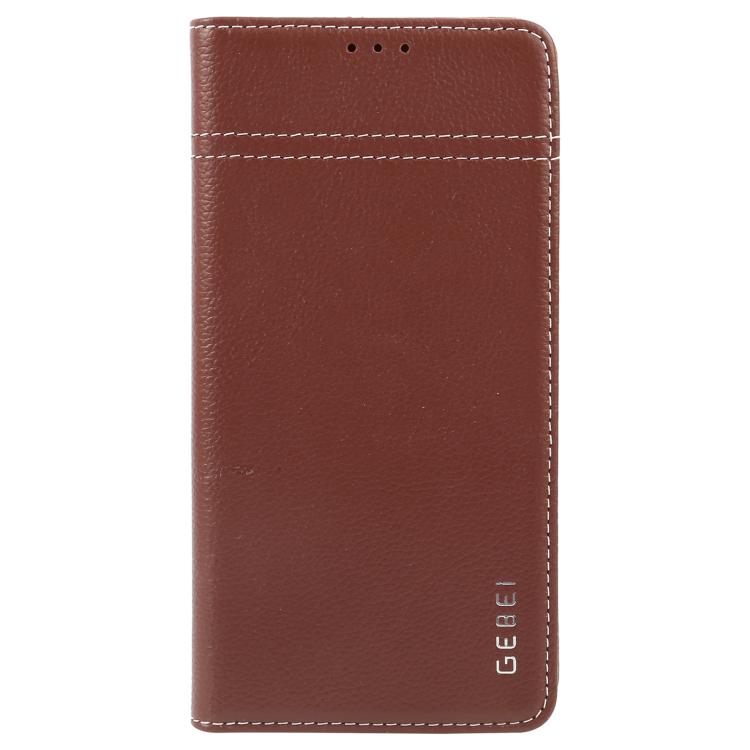 For Galaxy S26 Ultra 5G GEBEI Top-grain Horizontal Flip Leather Phone Case
