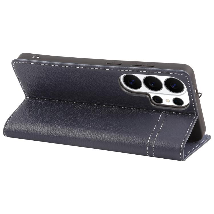 For Galaxy S26 Ultra 5G GEBEI Top-grain Horizontal Flip Leather Phone Case