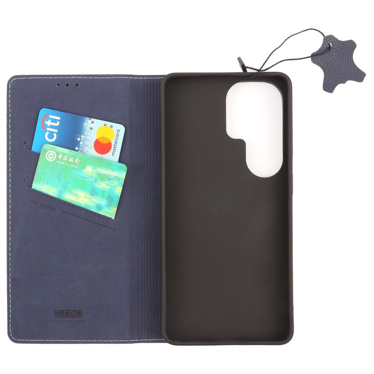 For Galaxy S26 Ultra 5G GEBEI Top-grain Horizontal Flip Leather Phone Case