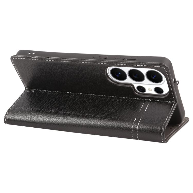 For Galaxy S26 Ultra 5G GEBEI Top-grain Horizontal Flip Leather Phone Case
