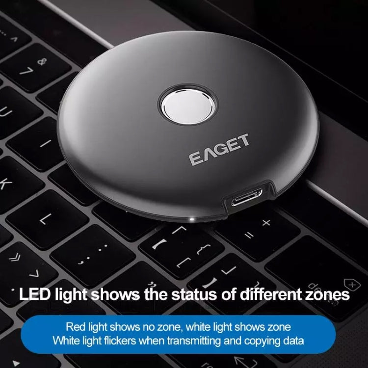 EAGET 1TB USB-C 3.1 SSD Portable Solid State Drive with Fingerprint Identification