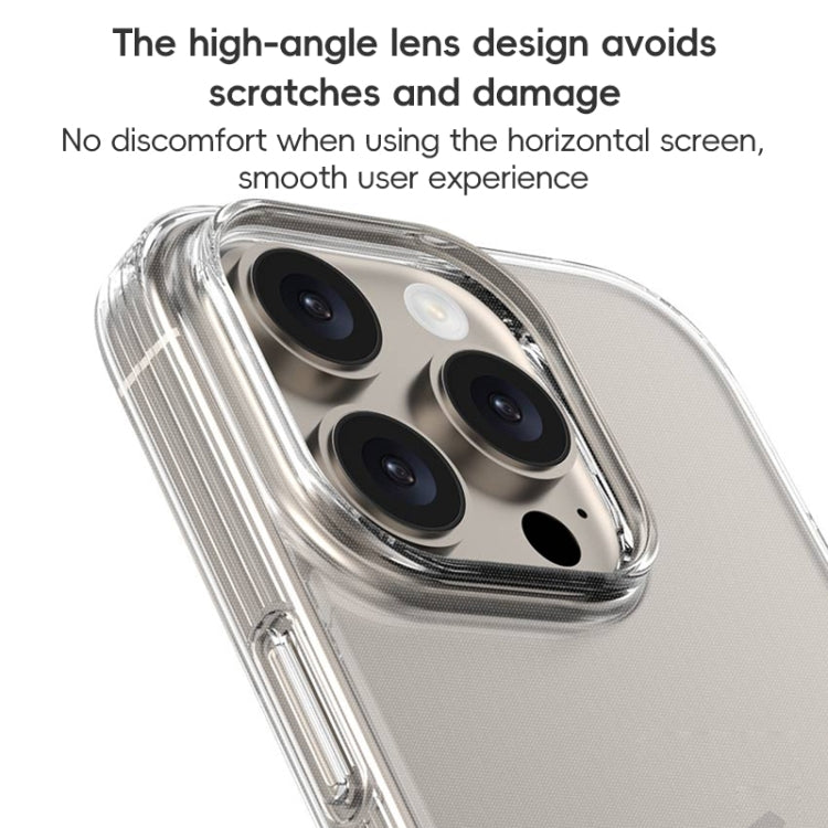For iPhone 16 Pro Max ZGA Clear TPU Shockproof Phone Case - Transparent