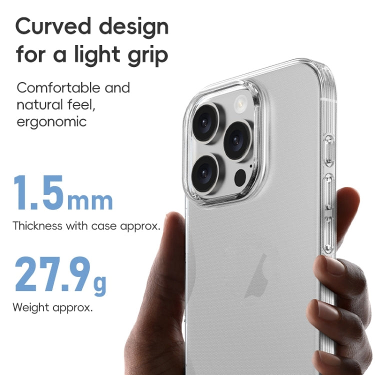 For iPhone 16 Pro ZGA Clear TPU Shockproof Phone Case - Transparent