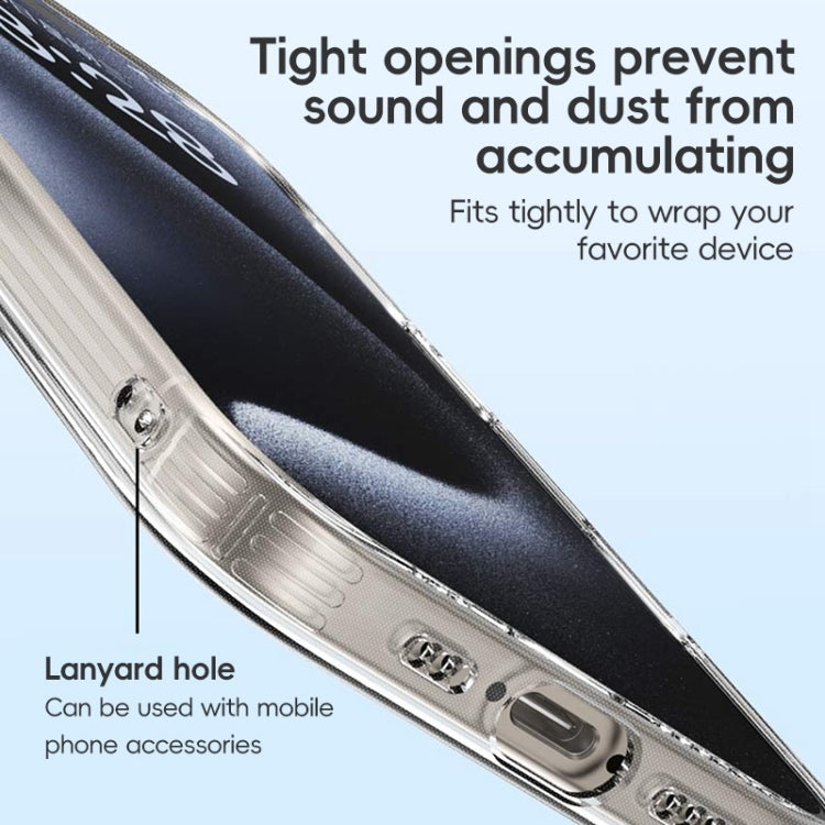For iPhone 16 Plus ZGA Clear TPU Shockproof Phone Case - Transparent