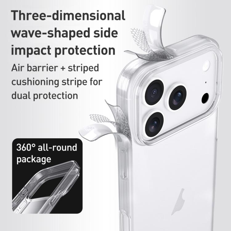 For iPhone 17 ZGA Clear TPU Shockproof Phone Case - Transparent