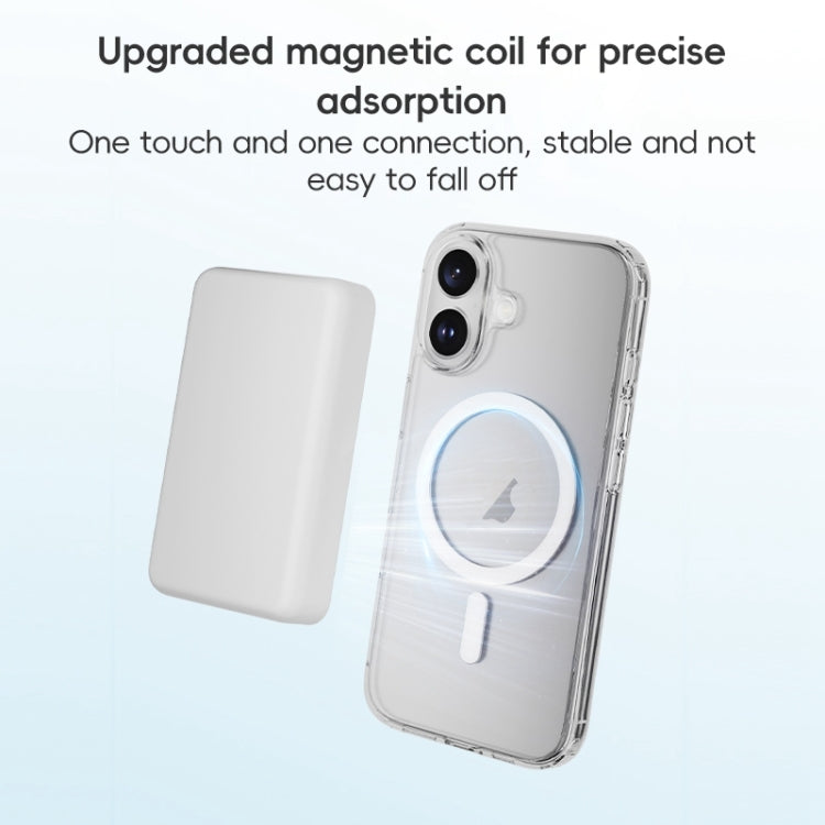 For iPhone 16 ZGA Magsafe Clear PC Hybrid TPU Phone Case - Transparent