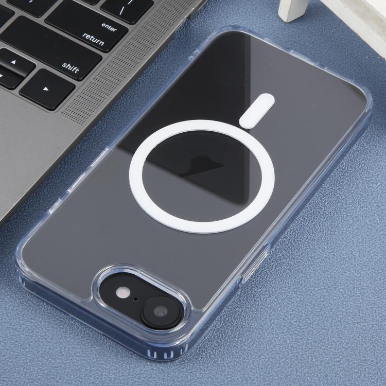 For iPhone 17e / 16e ZGA Magsafe Clear PC Hybrid TPU Phone Case - Transparent
