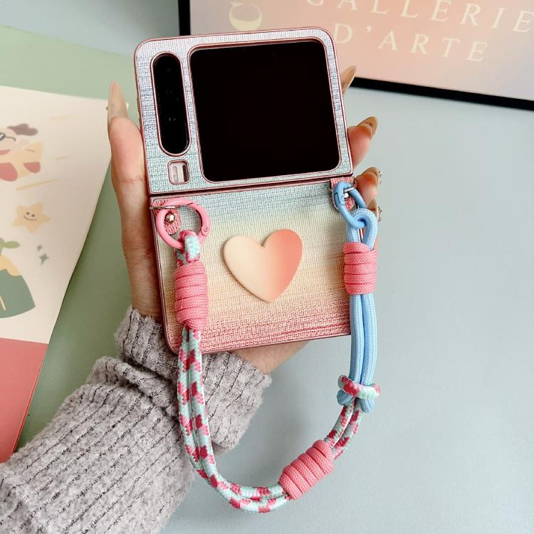 For Huawei Pura X Illusory Color Leather Texture PC Phone Case with Color Strap