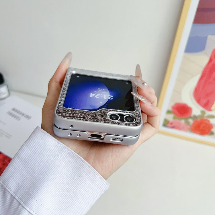 For Samsung Galaxy Z Flip6 / Flip7 FE Illusory Color Leather Texture PC Phone Case