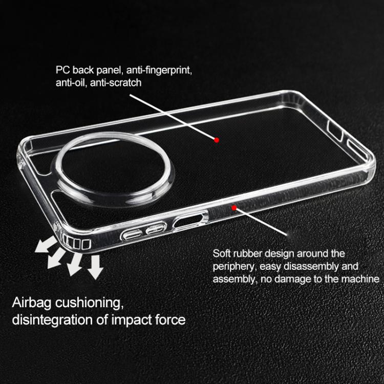 For Huawei Mate 70 Crystal TPU + PC Airbag Shockproof Phone Case - Transparent