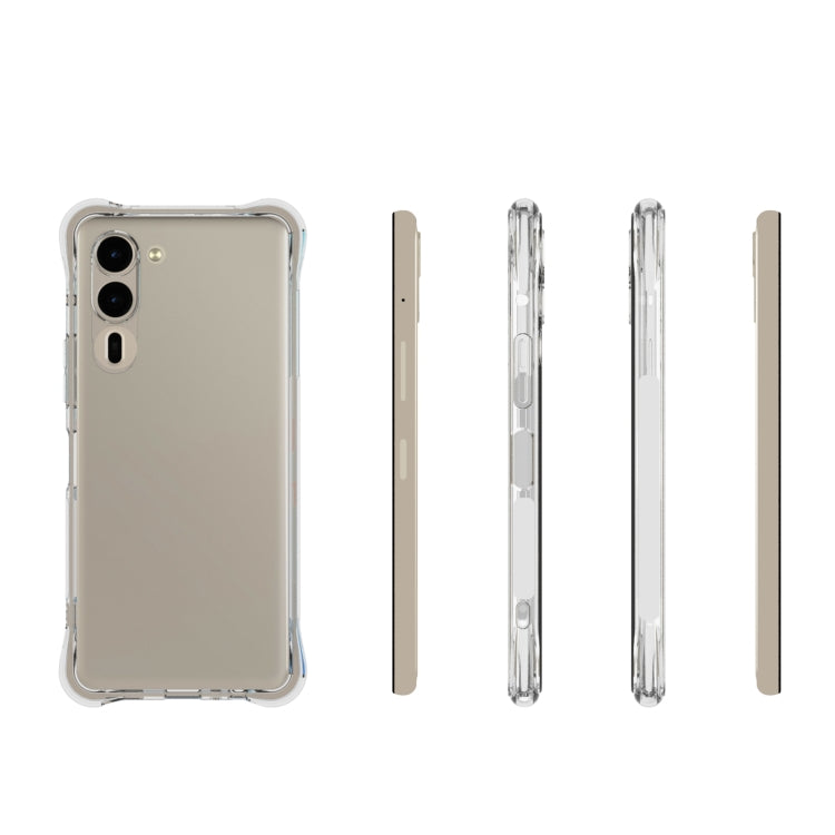 For Fujitsu Arrows We2 Plus F-51E Shockproof Non-slip Thickening TPU Phone Case - Transparent