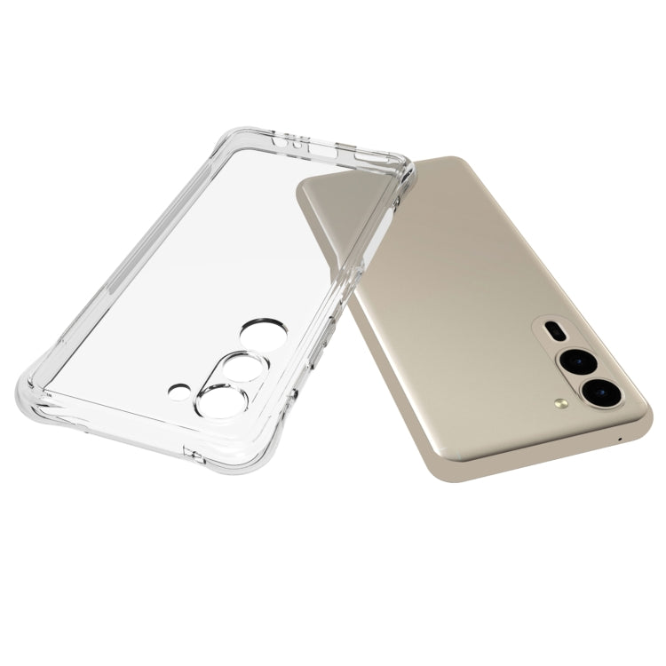 For Fujitsu Arrows We2 Plus F-51E Shockproof Non-slip Thickening TPU Phone Case - Transparent