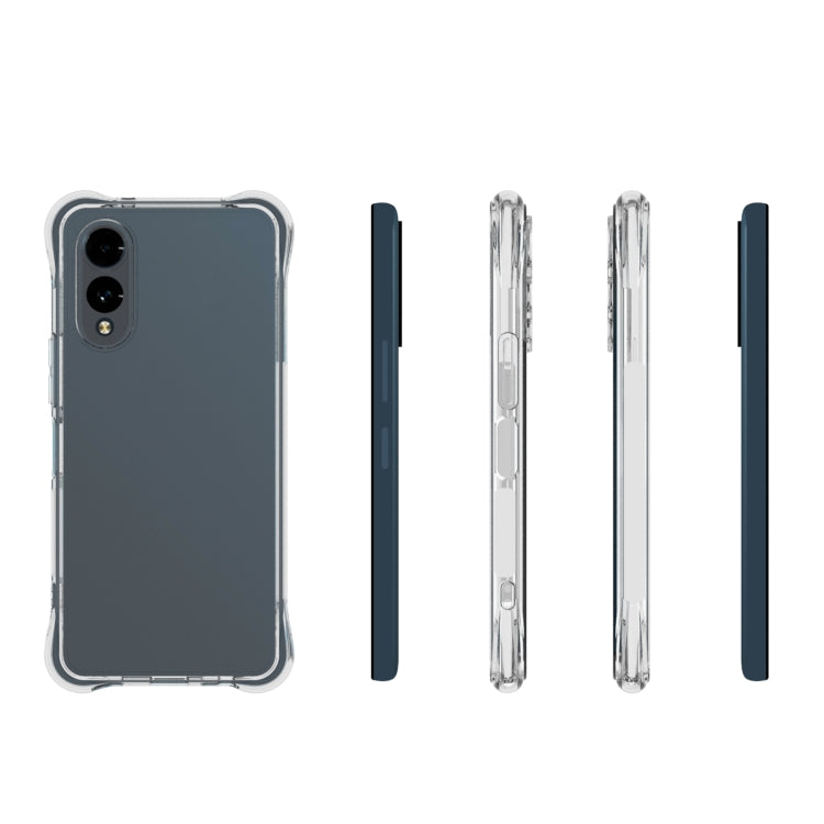 For Fujitsu Arrows We2 F-52E Shockproof Non-slip Thickening TPU Phone Case - Transparent