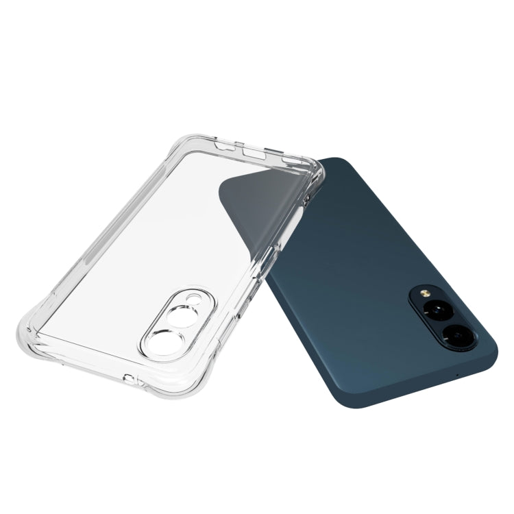 For Fujitsu Arrows We2 F-52E Shockproof Non-slip Thickening TPU Phone Case - Transparent