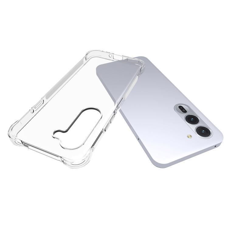 For Fujitsu Arrows Alpha F-51F Shockproof Non-slip Thickening TPU Phone Case - Transparent