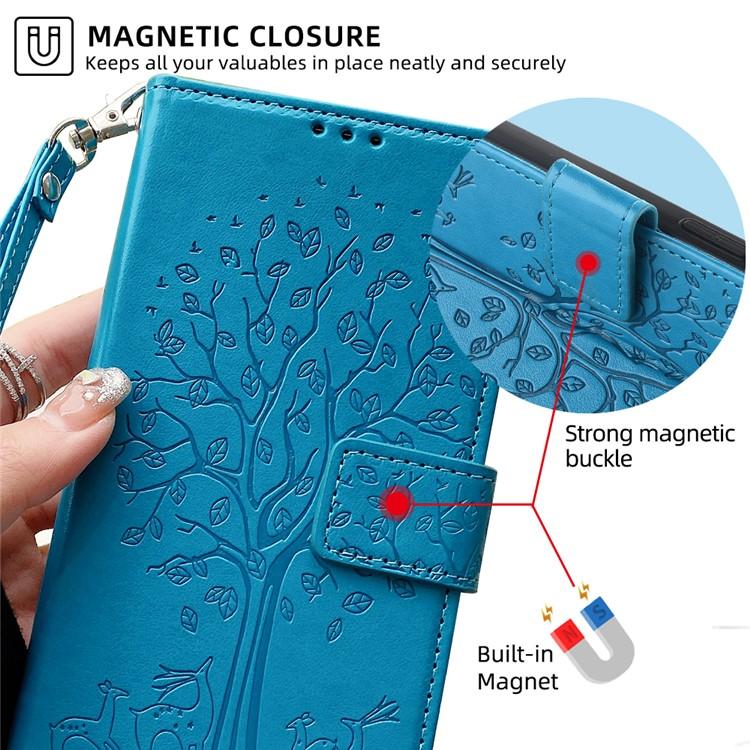 For OPPO Find X8 Ultra Tree & Deer Embossed Leather Phone Case