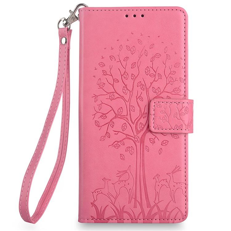 For OPPO Find X8 Ultra Tree & Deer Embossed Leather Phone Case