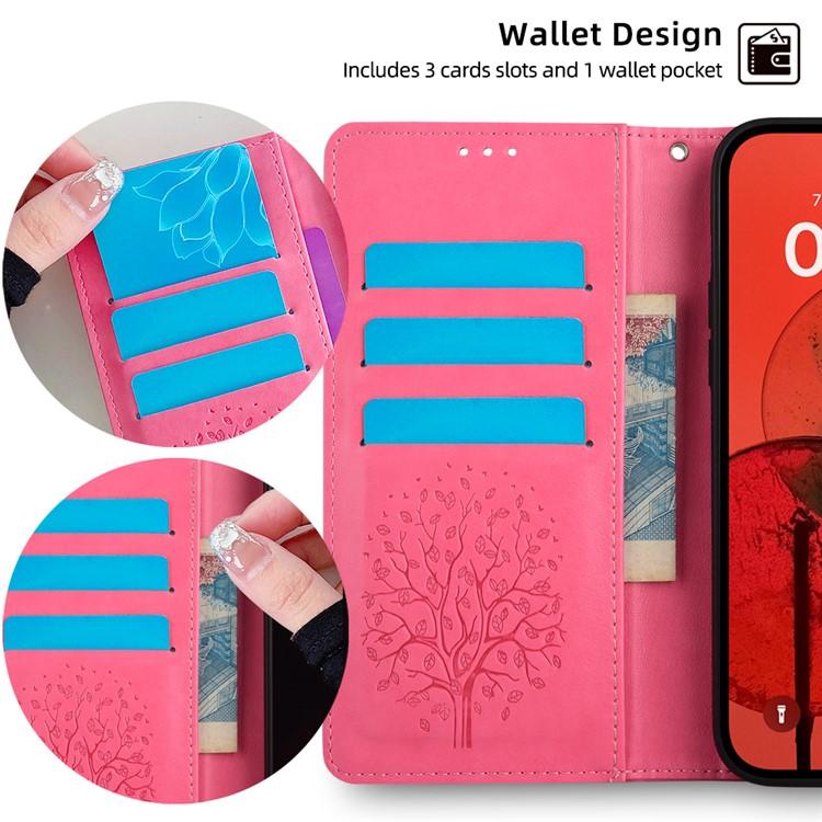 For vivo X300 Pro Tree & Deer Embossed Leather Phone Case