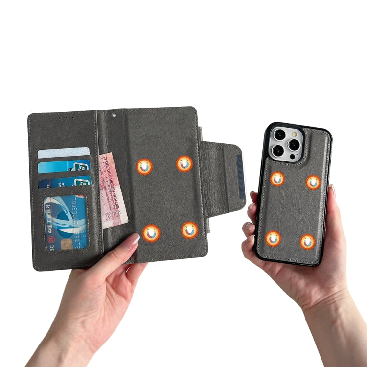 For iPhone 16 Pro Max Multifunctional 7-Cards Wallet Leather Phone Case