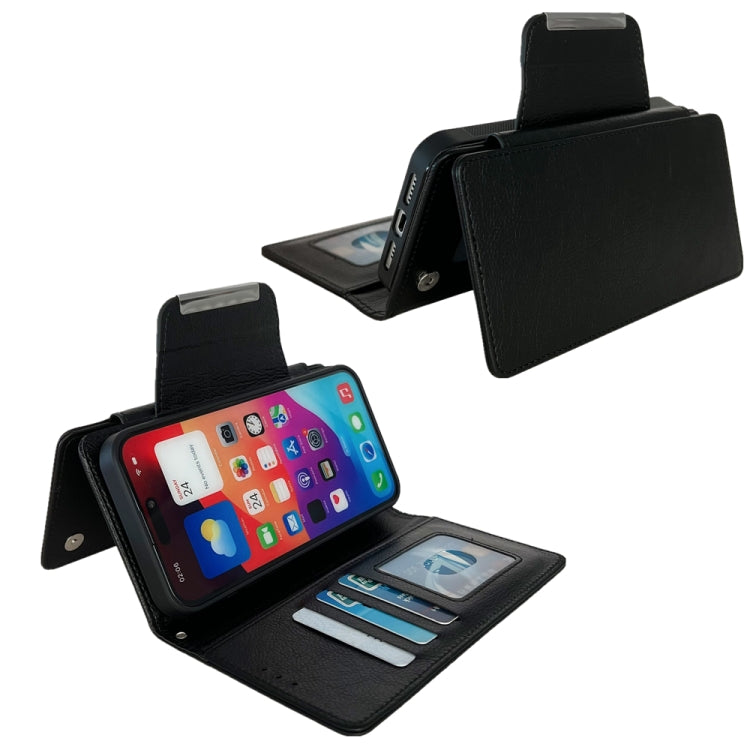 For iPhone 16 Pro Multifunctional 7-Cards Wallet Leather Phone Case