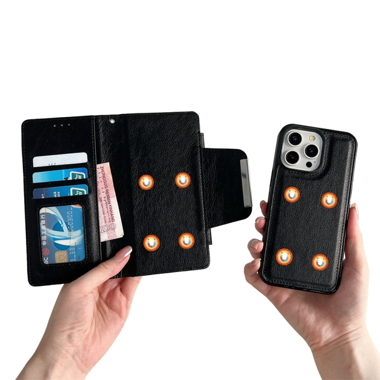 For iPhone 16 Pro Multifunctional 7-Cards Wallet Leather Phone Case