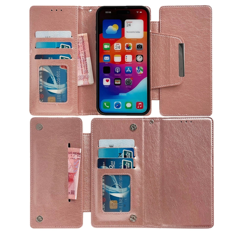 For iPhone 16 Pro Multifunctional 7-Cards Wallet Leather Phone Case