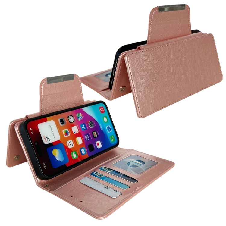 For iPhone 16 Pro Multifunctional 7-Cards Wallet Leather Phone Case
