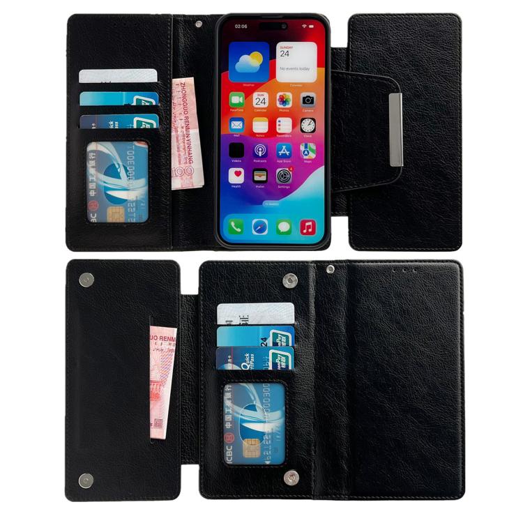 For iPhone 17e / 16e Multifunctional 7-Cards Wallet Leather Phone Case