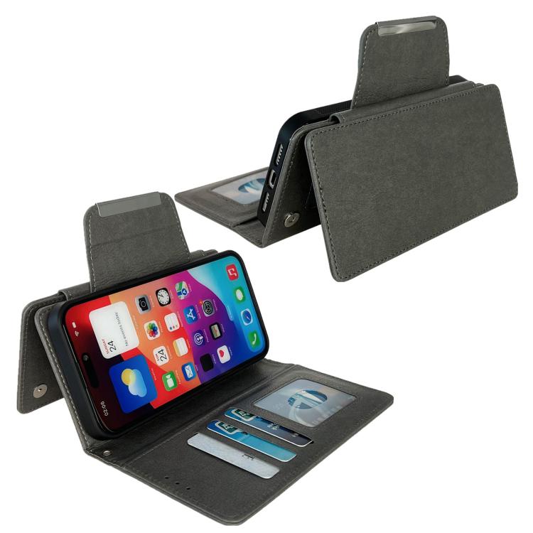 For iPhone 17e / 16e Multifunctional 7-Cards Wallet Leather Phone Case