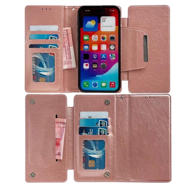 For iPhone 17e / 16e Multifunctional 7-Cards Wallet Leather Phone Case
