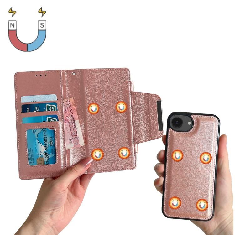 For iPhone 17e / 16e Multifunctional 7-Cards Wallet Leather Phone Case