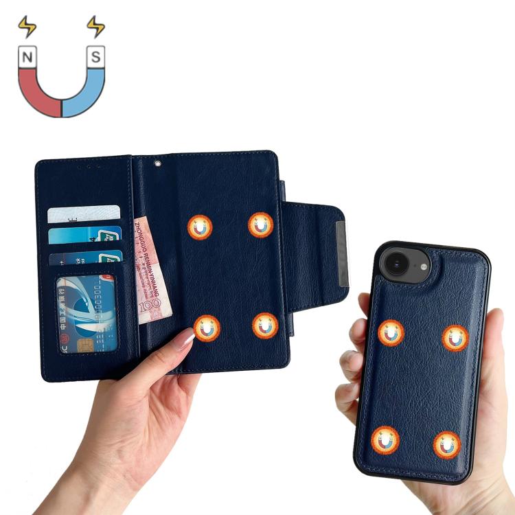 For iPhone 17e / 16e Multifunctional 7-Cards Wallet Leather Phone Case