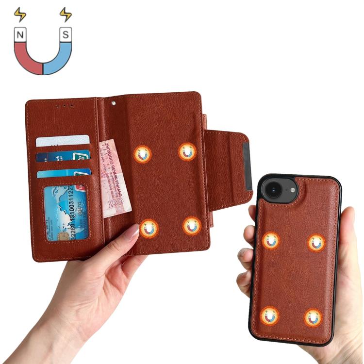 For iPhone 17e / 16e Multifunctional 7-Cards Wallet Leather Phone Case