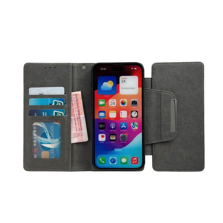 For iPhone 17 Pro Max Multifunctional 7-Cards Wallet Leather Phone Case
