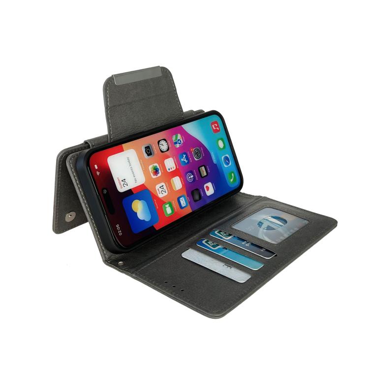 For iPhone 17 Pro Max Multifunctional 7-Cards Wallet Leather Phone Case
