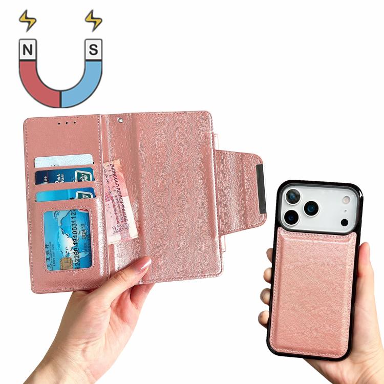 For iPhone 17 Pro Max Multifunctional 7-Cards Wallet Leather Phone Case