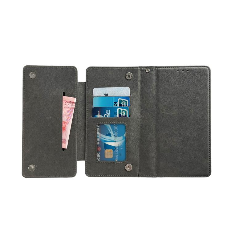 For iPhone 17 Pro Multifunctional 7-Cards Wallet Leather Phone Case